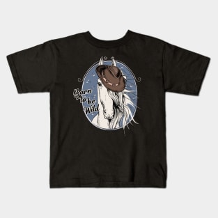 Horse Barn to Be Wild Kids T-Shirt